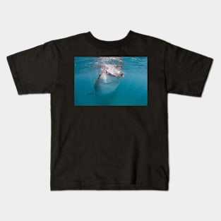 Whale shark feeding surface Kids T-Shirt